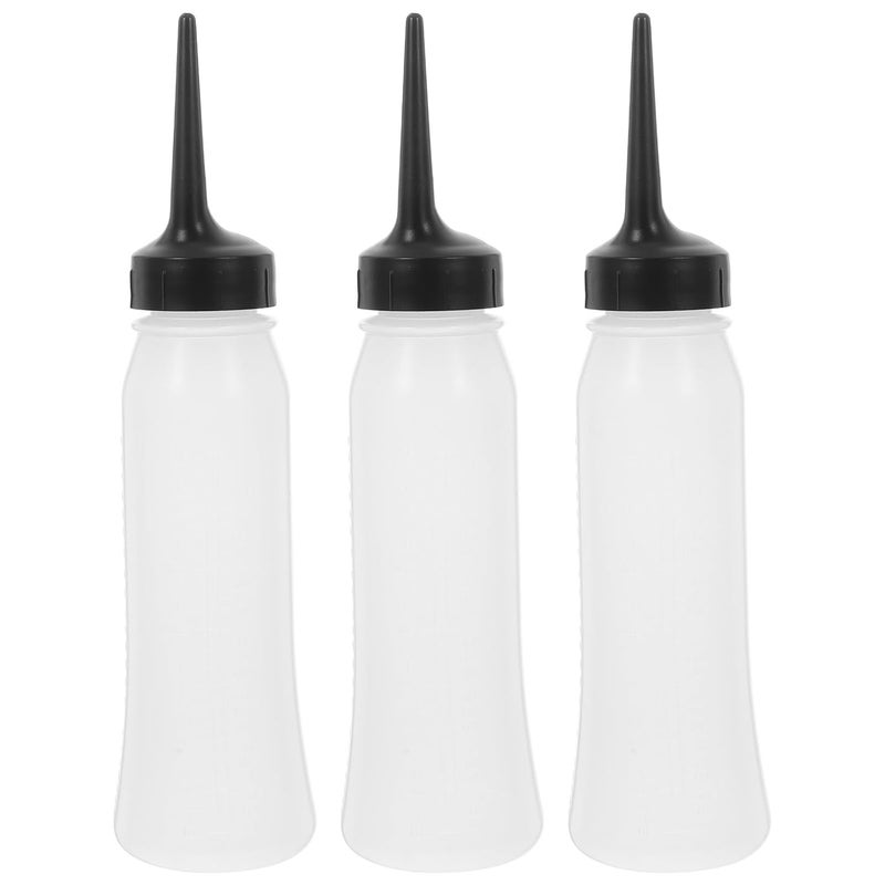 PACKOVE 3Pcs Hair Coloring Bottle Hair Dye Squeeze Bottle Professional Hairs Dry Cleaning Bottles Applicator Bottles for Hairs, 240ml - Image 1